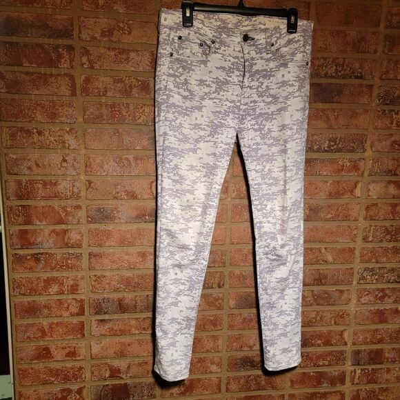 Rag & Bone Classic Grey Camo Digi Skinny Jeans Size 31 - Picture 3 of 7